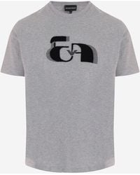 Emporio Armani - Cotton T Shirt With Logo - Lyst