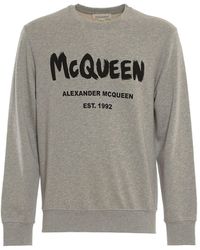 Alexander McQueen - Sweatshirt Met Bedrukt Logo - Lyst