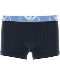 Emporio Armani - Dark Stretch Cotton Boxer Set - Lyst