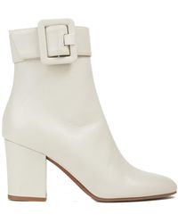 Sergio Rossi - Lederstiefeletten mit schnalle - Lyst