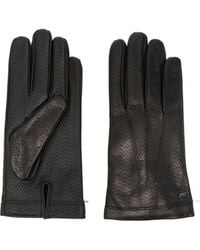 Emporio Armani - Perforated Lambskin Gloves - Lyst