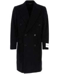 Dolce & Gabbana - Double Breasted Wol Coat - Lyst