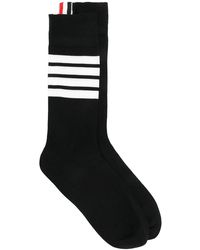 Thom Browne - Halfhoge Sokken Met 4 Staven Van Lichtgewicht Katoen - Lyst