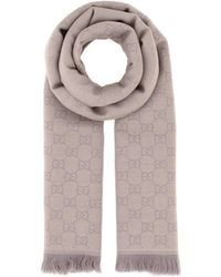 Gucci - Wool Scarf Gg - Lyst