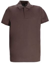 Emporio Armani - Poloshirt Mit Logo-Patch - Lyst