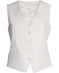P.A.R.O.S.H. - Tailored Gilet With Classic Pinstripe And V-Neckline - Lyst
