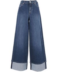 7 For All Mankind - Marie Wide Leg Radar With Wide Cuff - Lyst