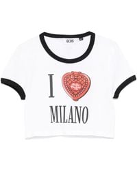 Gcds - Cotton Cropped T-Shirt - Lyst