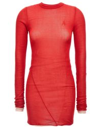 The Attico - Two-Material Minidress - Lyst