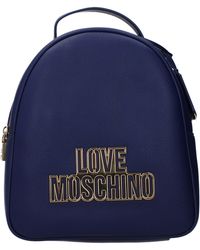 Love Moschino - Zaini E Marsupi Donna Poliuretano Blu/Mirtillo - Lyst