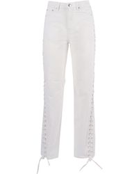 ROTATE BIRGER CHRISTENSEN - Loose Fit Laced Jeans Raw Denim (Regular Fit) - Lyst