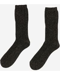 ANT45 - Ribbed Stretch Cotton Blend Socks - Lyst