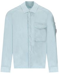 C.P. Company - C.P. Azienda Chrome R tasca Starlight Blue Overshirt - Lyst