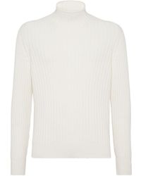 Brunello Cucinelli - Kaschmirschildkrötenhalsspringer - Lyst