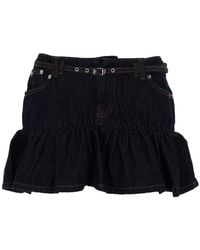 AMISH - Miniskirt With Belt - Lyst