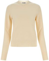 Jil Sander - Ivory Wool Sweater - Lyst