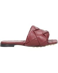 Bottega Veneta - Cherry Leather Slippers And Clogs - Lyst