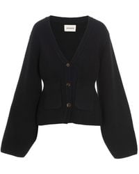 KHAITE - Cardigan Scarlet In Cashmere - Lyst