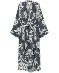 Forte Forte - Linen And Silk Printed Gown - Lyst