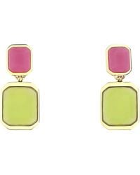 Saint Laurent - Golden Metal Earrings - Lyst