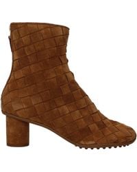Bottega Veneta - Stivaletti Atomic Donna Camoscio Marrone/Caramello - Lyst