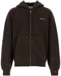 Carhartt - Dark Brown Cotton Hooded Painter Jacket - Lyst