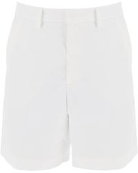 Valentino Garavani - Cotton Poplin Bermuda Shorts Voor - Lyst