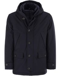 Fay - Short Parka en Gabardina técnica - Lyst