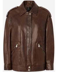 Pinko - Lambskin Leather Jacket - Lyst