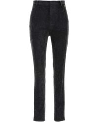 Gucci - Charcoal Stretch Velvet Pant - Lyst