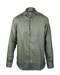Moorer - Slim-Fit Linen Shirt With Mother-Of-Pearl Buttons - Lyst