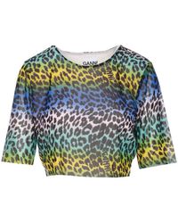 Ganni - Top Animalier - Lyst