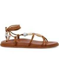 Stuart Weitzman - Suede Majorca Wrap Sandals Upper - Lyst