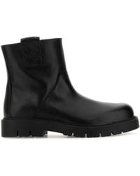 Bottega Veneta - Leather Haddock Ankle Boots - Lyst