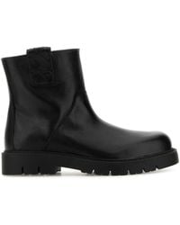 Bottega Veneta - Leather Haddock Ankle Boots - Lyst