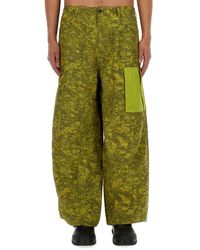 C.P. Company - Wide-Leg Cargo Pants With Textured Pattern - Lyst