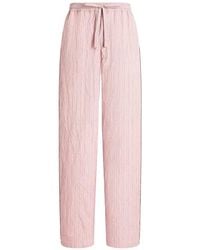 Dolce & Gabbana - Crinkled Striped Fabric Vanity Trousers - Lyst