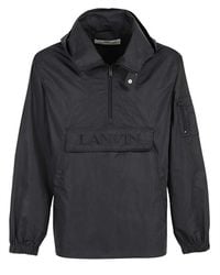 Lanvin - Logo Hooded Windbreaker - Lyst