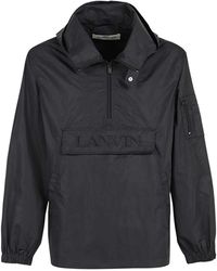 Lanvin - Logo Hooded Windbreaker - Lyst
