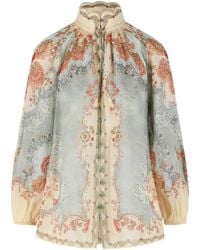 Zimmermann - 'Daylight' Multicoloured Ramie Blouse - Lyst