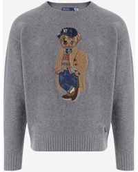 Polo Ralph Lauren - Wool And Cashmere Sweater With Polo Bear - Lyst
