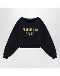 Fear Of God - Cropped Sweatshirt With Logo - Lyst