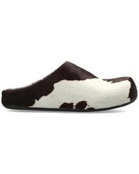 Marni - And Cow Print Calf Hair Fussbett Mules - Lyst