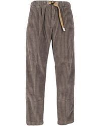 White Sand - Wide-Stripe Corduroy Adjustable Straight-Leg Pants - Lyst