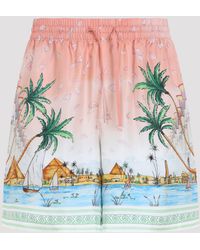 CASABLANCA - Ethereal Silk Shorts - Lyst
