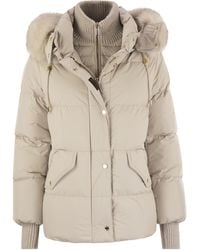 Moorer - Attica Stp Short Down Jacket With Hood And Fur - Lyst