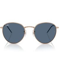 Ray-Ban - Sonnenbrille Rbr0103 S 92023 A Round Reverse Roségold/Dunkelblau Unisex - Lyst