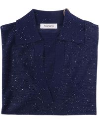 Kangra Cashmere - Polo Aperta M.Corta Con Micropaillettes - Lyst