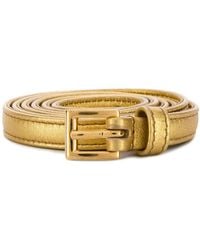 Prada - Gürtel Gold 1 cm Nappa - Lyst