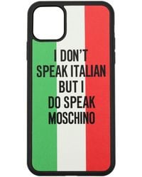 Moschino - Porta Iphone Iphone 11 Pro Max Uomo Poliuretano Multicolore - Lyst